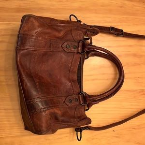 Frye Melissa Washed Leather Zip Satchel